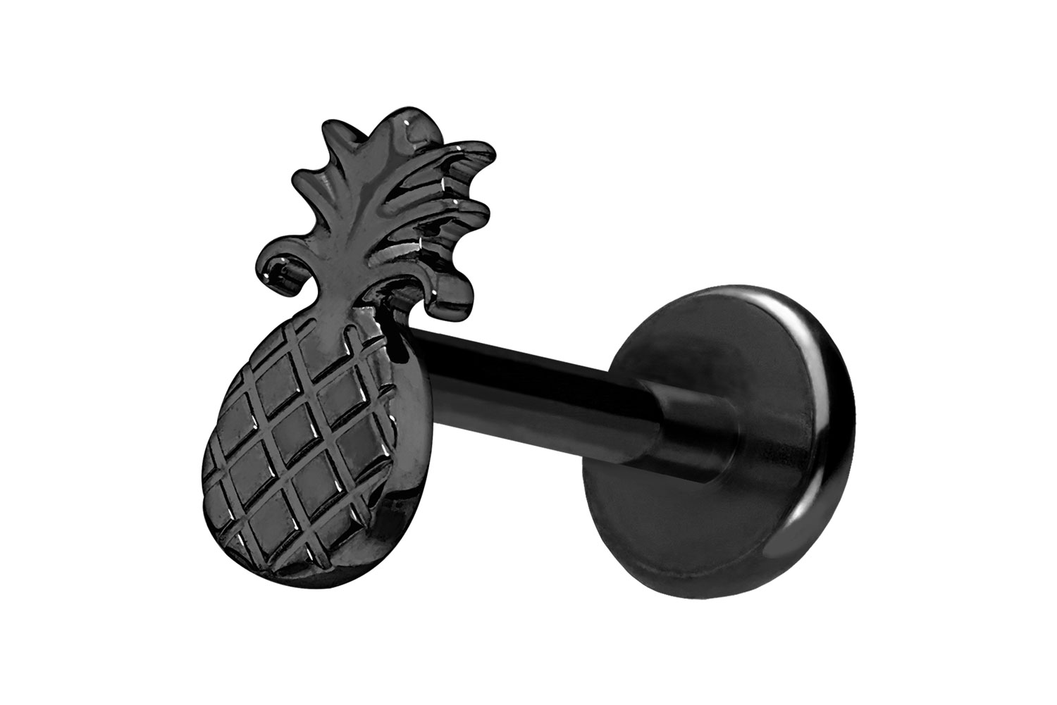 Titan Labret Piercing mit Push Fit ANANAS